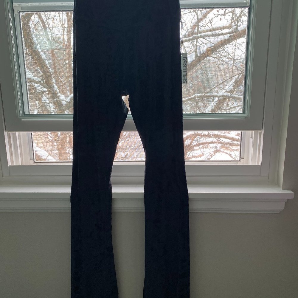 Splits59 Raquel Crushed Velvet Flare Black